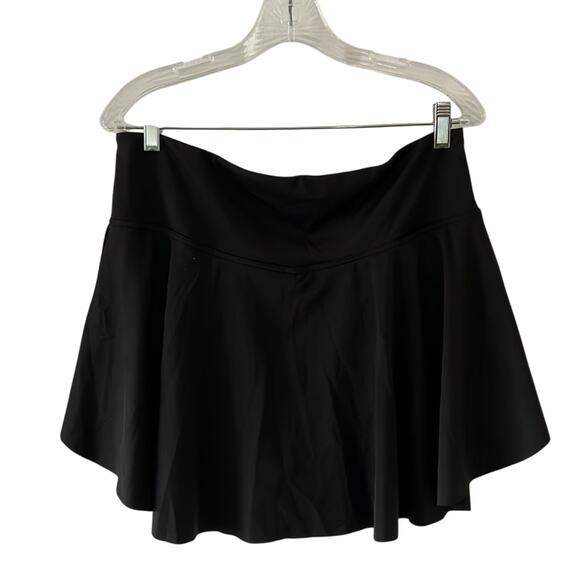 Black Swimskirt Hey Girl Woman Size 2X Cross V Front - Picture 2 of 10